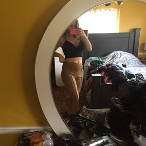 NWT Suede Bell Bottom Pants